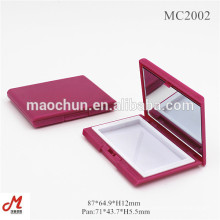 MC2002 Elegant purple rectangular pressed powder compact case with mirror